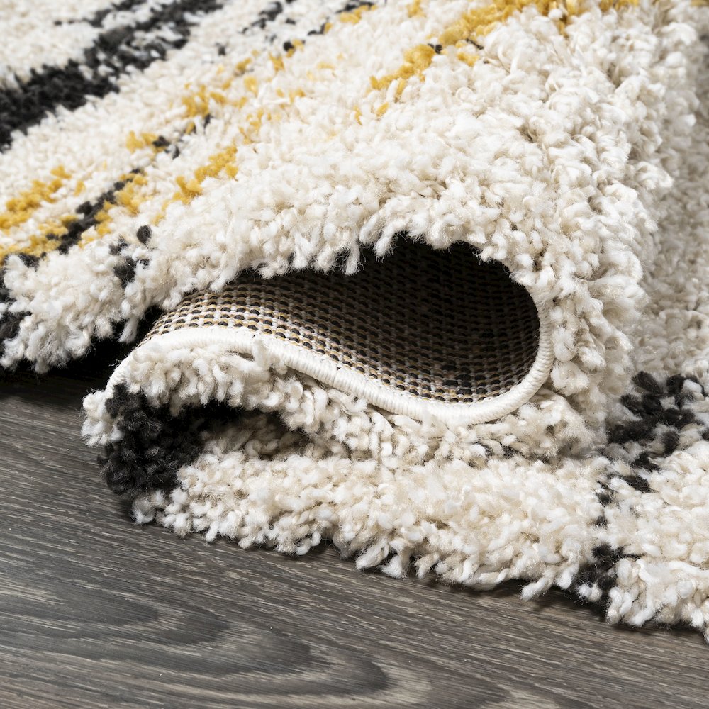 Nova Modern Bold Strie Shag Area Rug