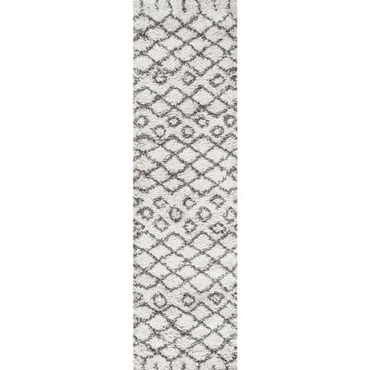 Algaida Moroccan Diamond Shag Area Rug