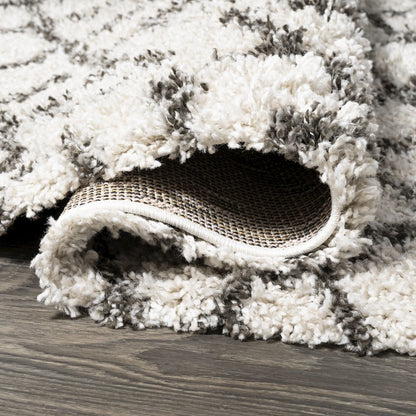 Algaida Moroccan Diamond Shag Area Rug