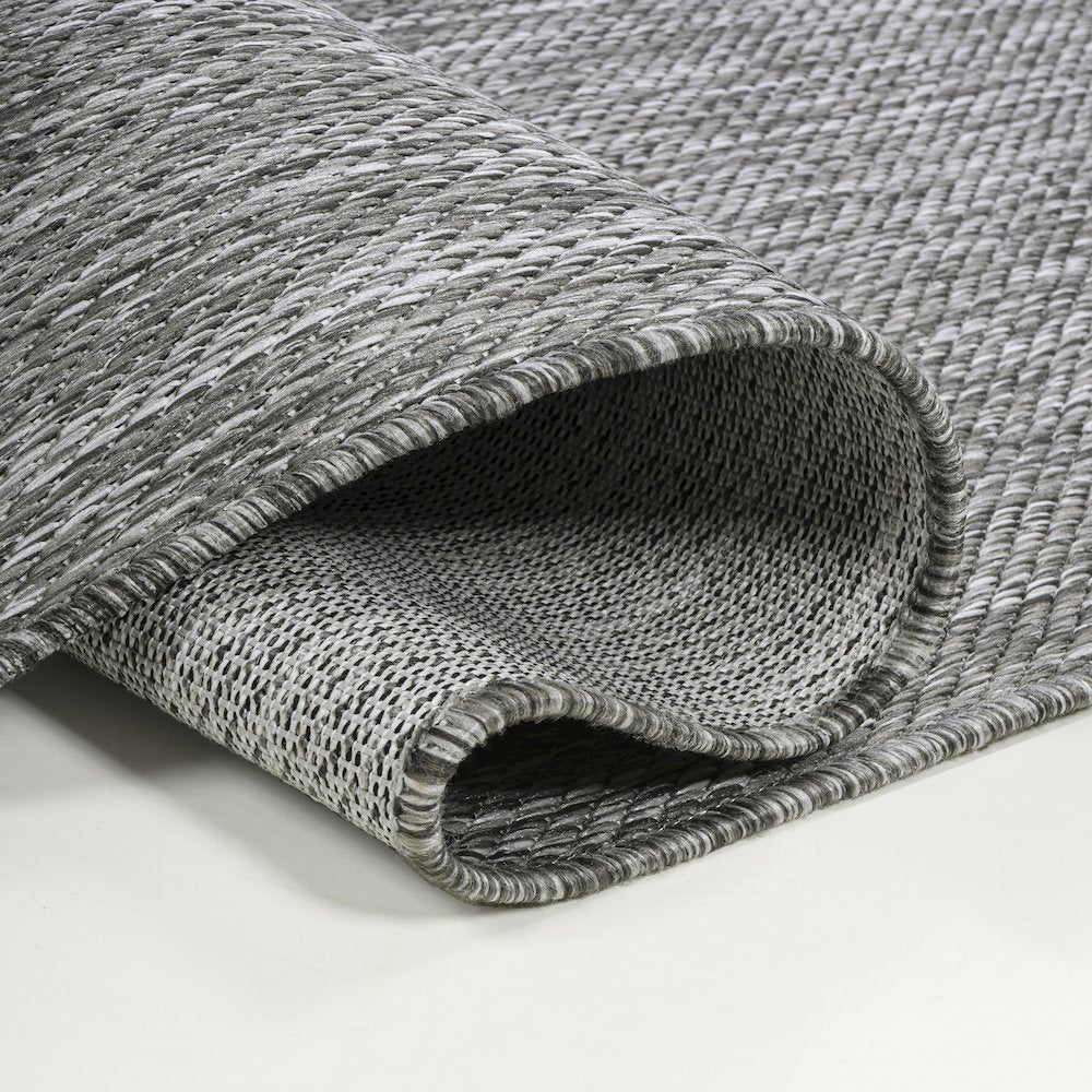 Miles Modern Minimalist Radius Corner SolidIndoor/Outdoor Shaped  Rug