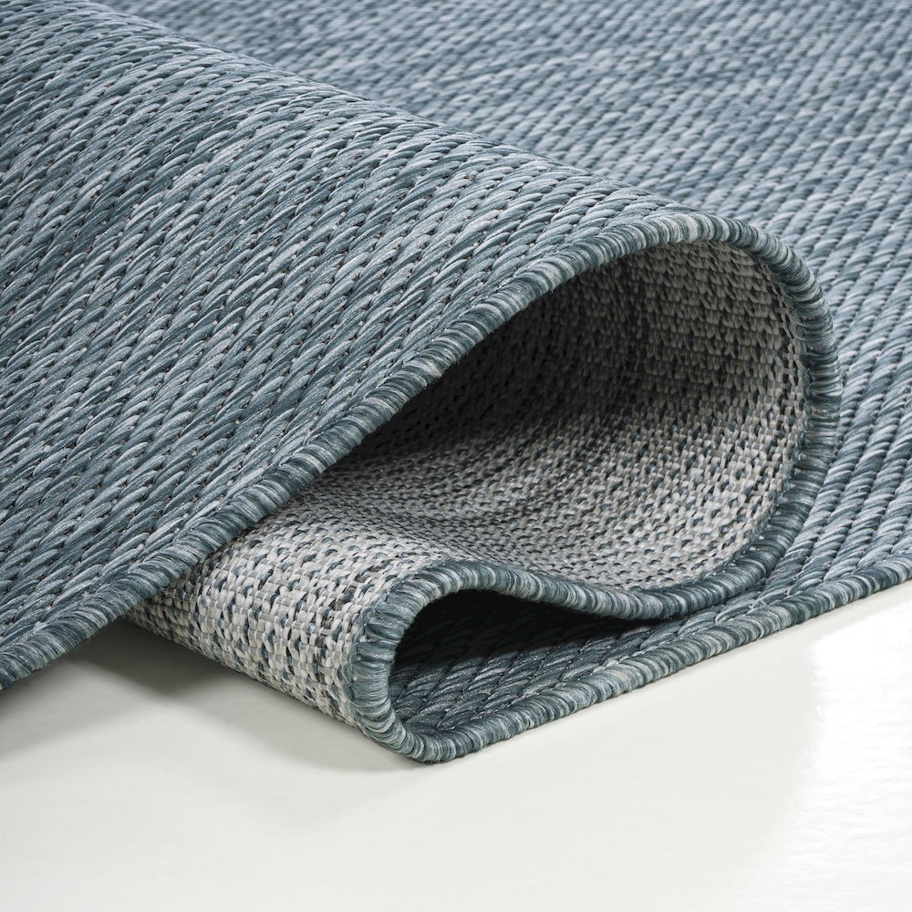 Miles Modern Minimalist Radius Corner SolidIndoor/Outdoor Shaped  Rug
