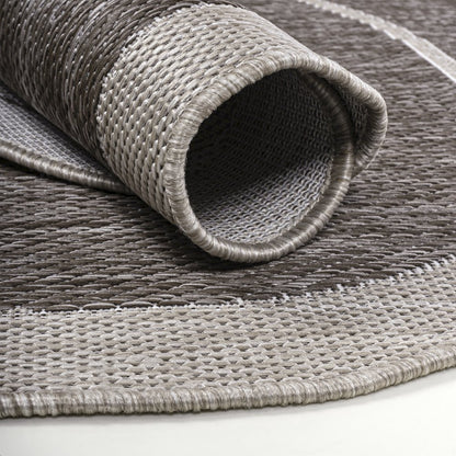 Jasper Modern Rustic Abstract Light   Indoor/Outdoor Shaped  Rug