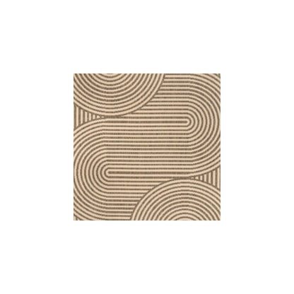 Beige/Brown 2 ft. x 8 ft. Indoor/Outdoor Shaped Runner Rug