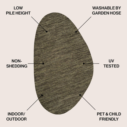 Callan Modern Rustic AbstractIndoor/Outdoor Shaped  Rug