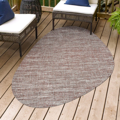 Callan Modern Rustic Abstract Beige  Indoor/Outdoor Shaped  Rug