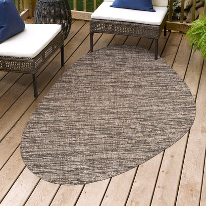 Callan Modern Rustic Abstract Natural   Indoor/Outdoor Shaped  Rug