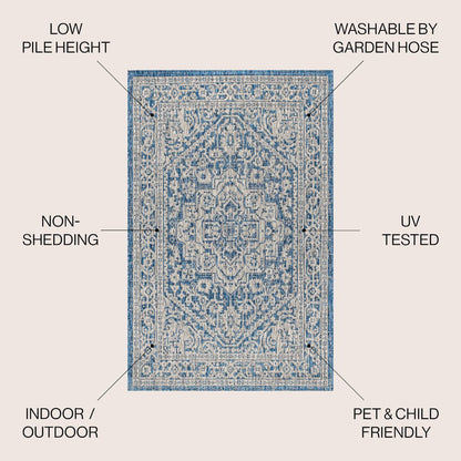 Sinjuri Medallion TetuWeaveIndoor/Outdoor  Rug