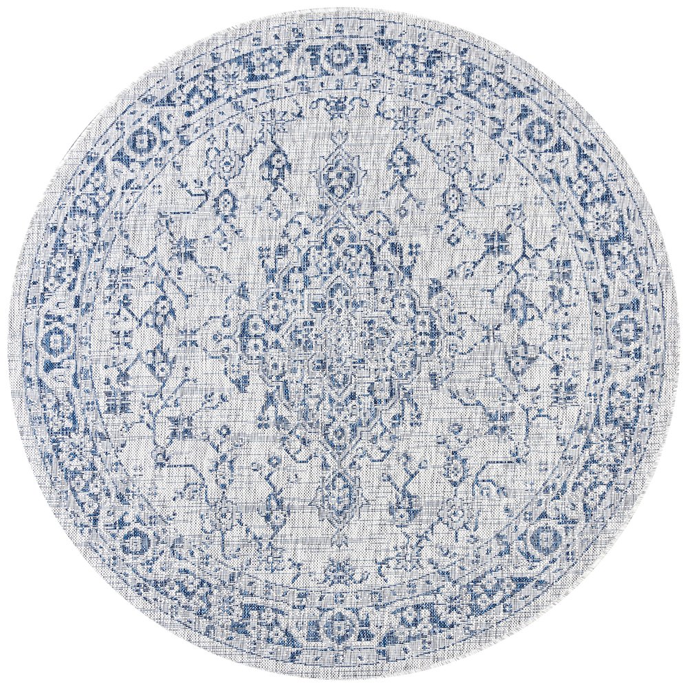 Rozetta Boho Medallion Textured Weave Indoor/Outdoor Area Rug