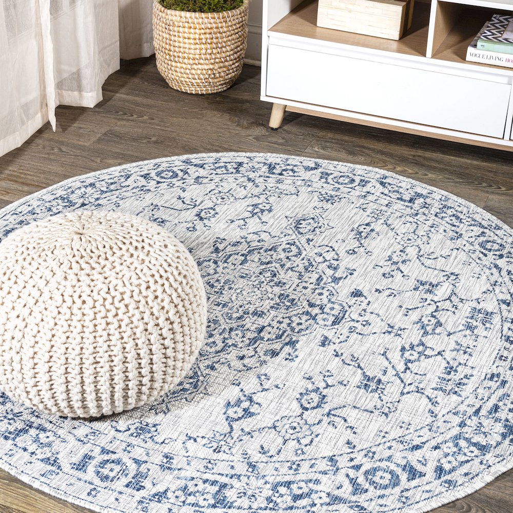 Rozetta Boho Medallion Textured Weave Indoor/Outdoor Area Rug