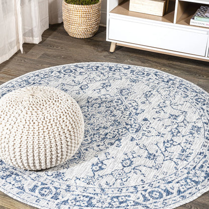 Rozetta Boho Medallion Textured Weave Indoor/Outdoor Area Rug