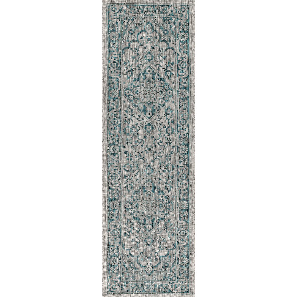 Rozetta Boho Medallion Textured Weave Indoor/Outdoor Area Rug