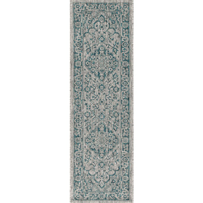 Rozetta Boho Medallion Textured Weave Indoor/Outdoor Area Rug