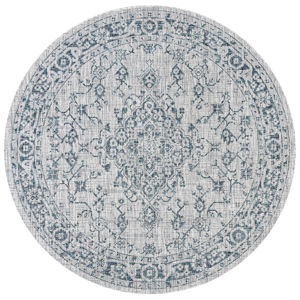 Rozetta Boho Medallion Textured Weave Indoor/Outdoor Area Rug