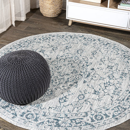 Rozetta Boho Medallion Textured Weave Indoor/Outdoor Area Rug