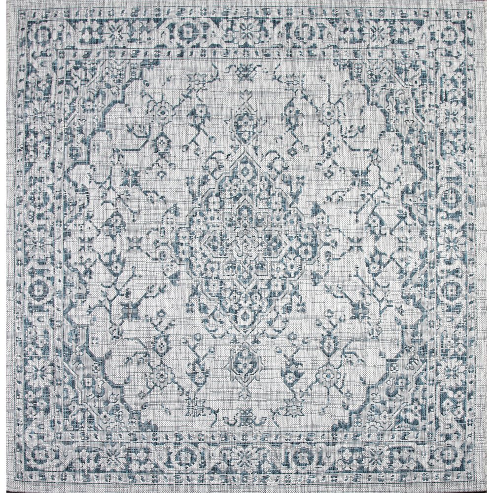 Rozetta Boho Medallion Textured Weave Indoor/Outdoor Area Rug