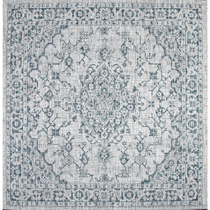 Rozetta Boho Medallion Textured Weave Indoor/Outdoor Area Rug