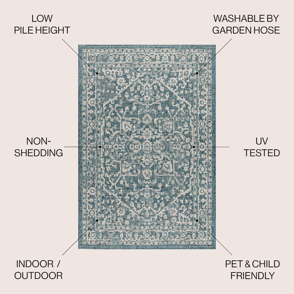 Malta Bohemian Medallion TetuWeaveIndoor/Outdoor  Rug