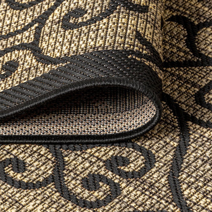 Madrid Vintage Filigree Textured Weave Indoor/Outdoor Runner Rug