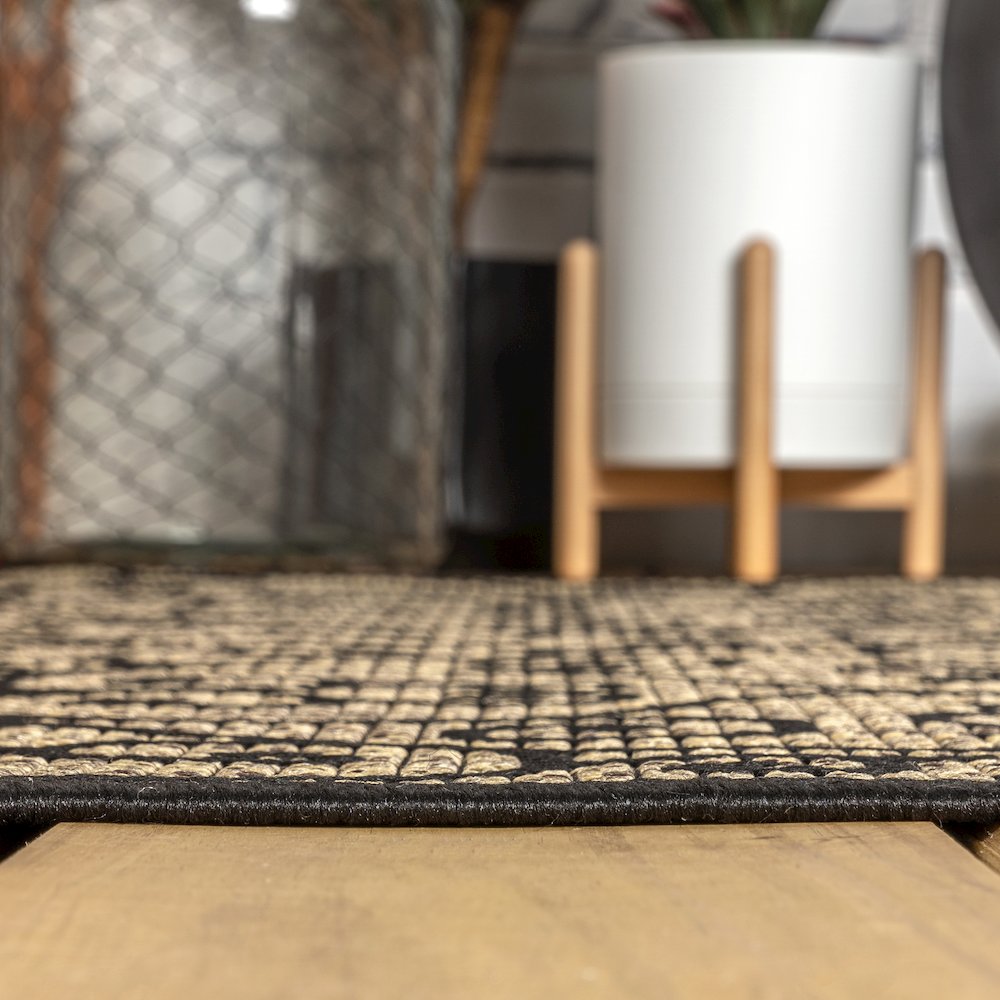 Madrid Vintage Filigree Textured Weave Indoor/Outdoor Runner Rug