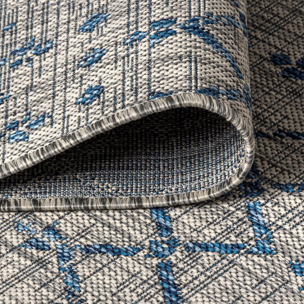 Ourika Moroccan Geometric Textured Weave Indoor/Outdoor Runner Rug