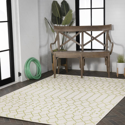 Ourika Moroccan Geometric Textured Weave Indoor/Outdoor Area Rug