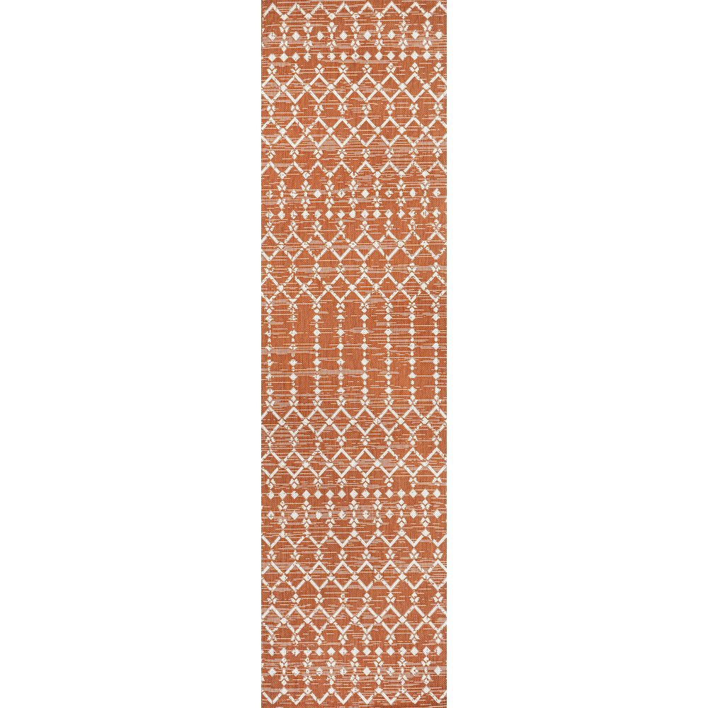 Ourika Moroccan Geometric Textured Weave Indoor/Outdoor Runner Rug