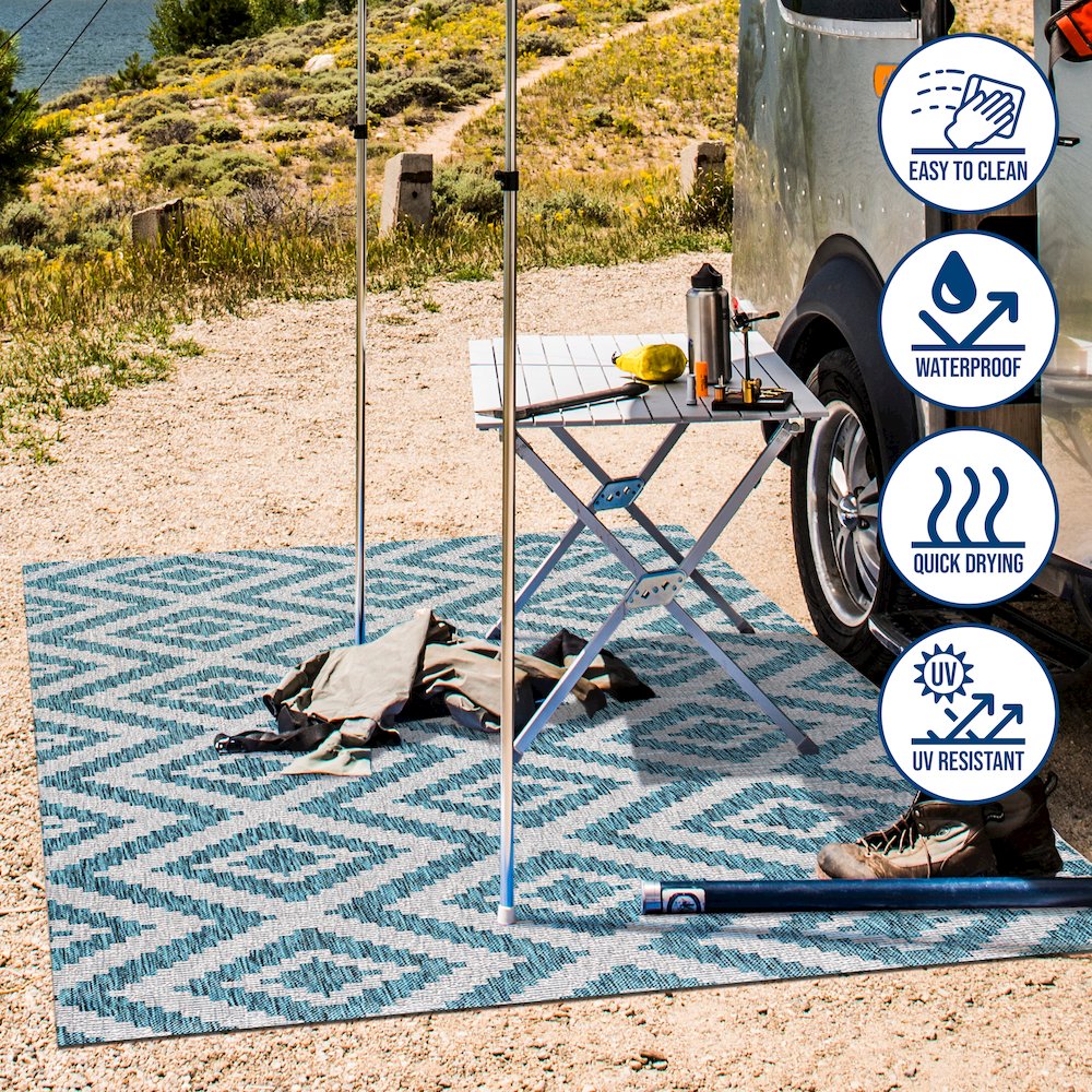 Sintra Diamond Tribal Indoor/Outdoor Area Rug