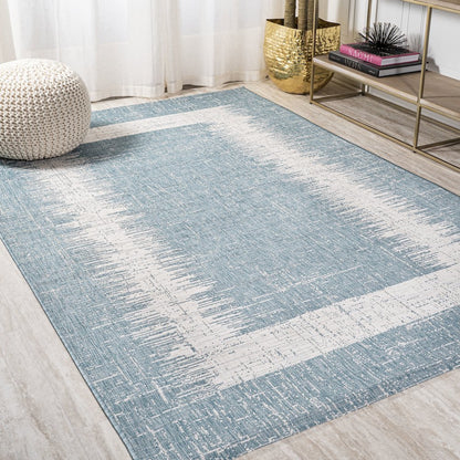 Scandi Minimalist Border Indoor/Outdoor Area Rug