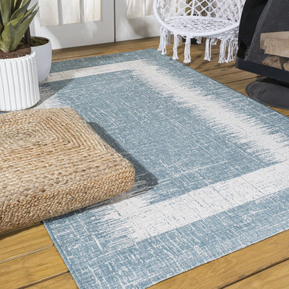 Scandi Minimalist Border Indoor/Outdoor Area Rug