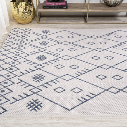 Boho Moroccan Indoor/Outdoor Area Rug