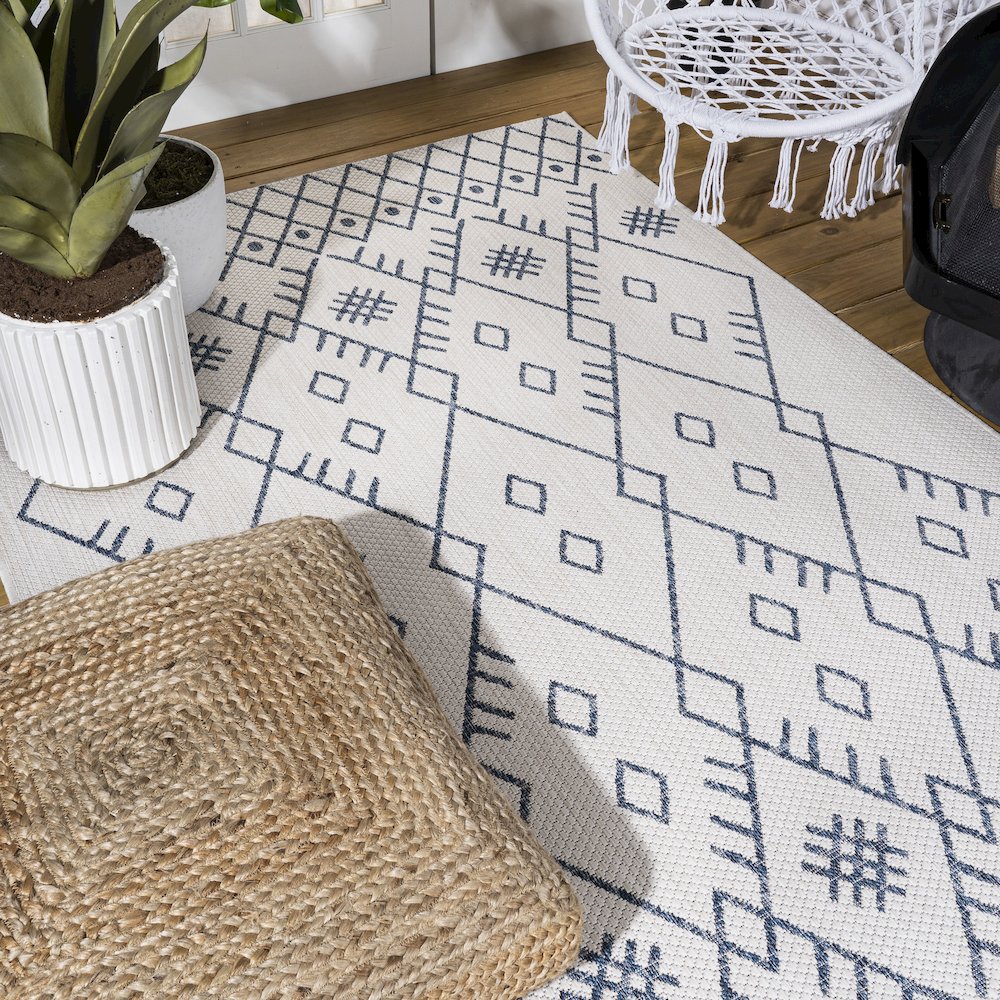 Boho Moroccan Indoor/Outdoor Area Rug