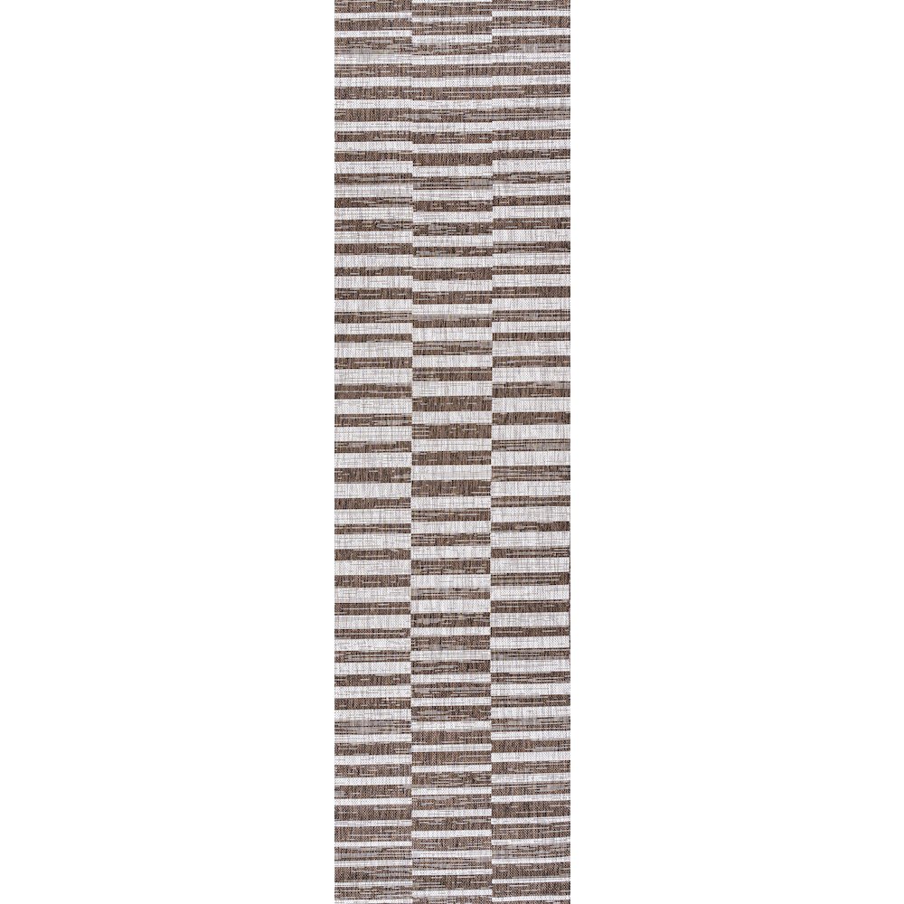 Sukie Modern Offset Stripe Indoor/Outdoor Area Rug