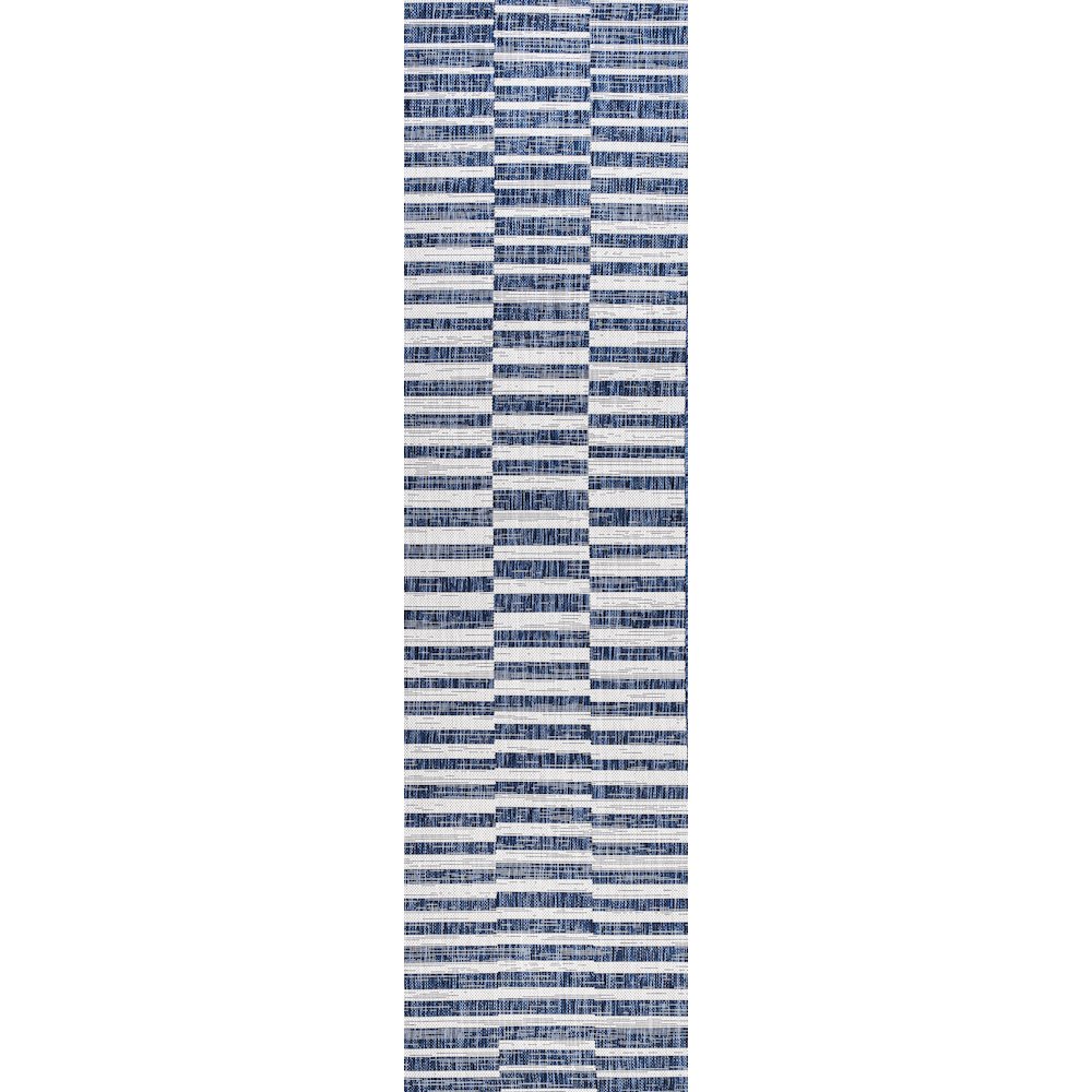 Sukie Modern Offset Stripe Indoor/Outdoor Area Rug