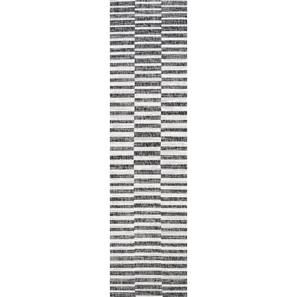 Sukie Modern Offset Stripe Indoor/Outdoor Area Rug