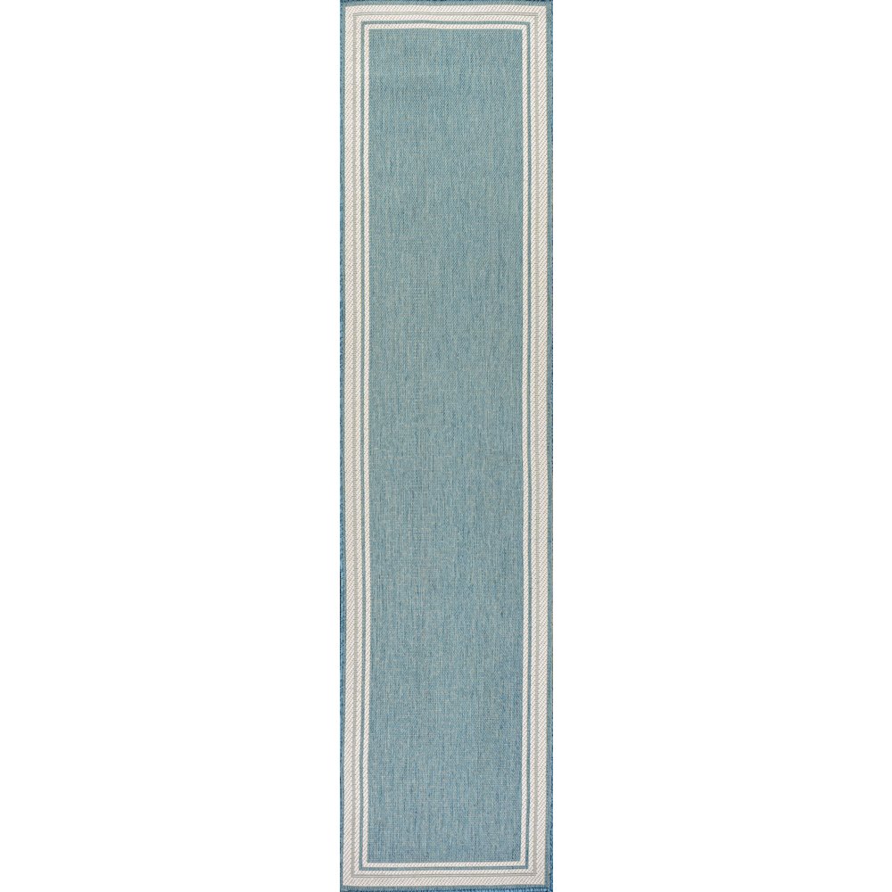 James Modern Border Stripe Indoor/Outdoor Area Rug