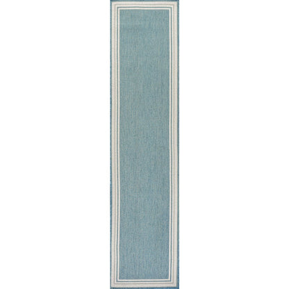 James Modern Border Stripe Indoor/Outdoor Area Rug