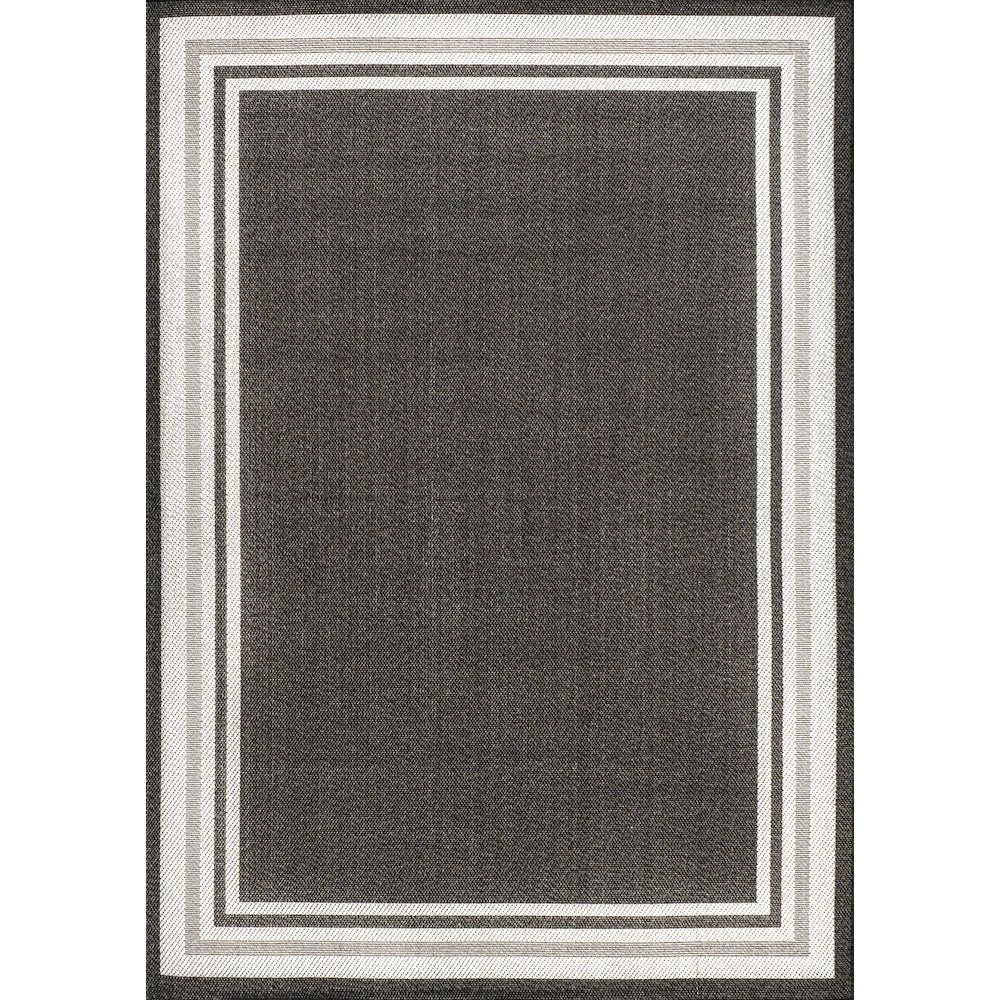 James Modern Border Stripe Indoor/Outdoor Area Rug