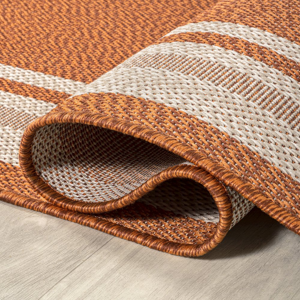 James Modern Border Stripe Indoor/Outdoor Area Rug