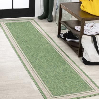 James Modern Border Stripe Indoor/Outdoor Area Rug
