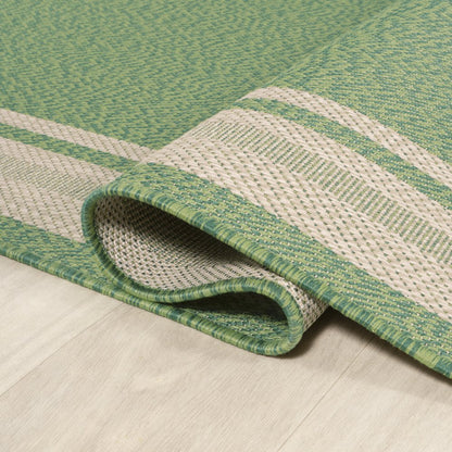 James Modern Border Stripe Indoor/Outdoor Area Rug
