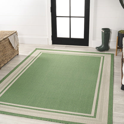 James Modern Border Stripe Indoor/Outdoor Area Rug