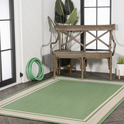 James Modern Border Stripe Indoor/Outdoor Area Rug