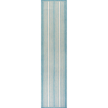 Haynes Modern Double Stripe Indoor/Outdoor Area Rug