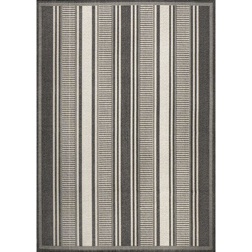 Haynes Modern Double Stripe Indoor/Outdoor Area Rug