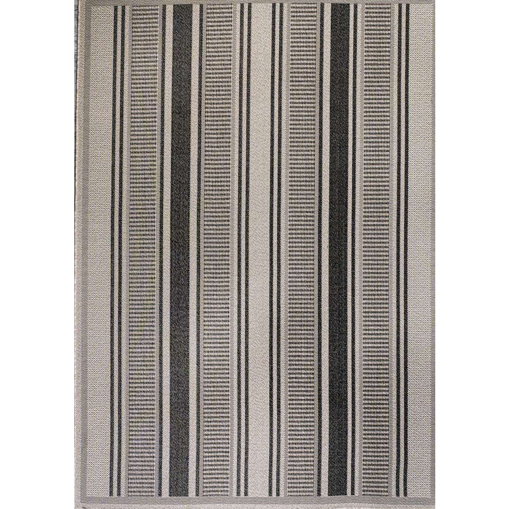 Haynes Modern Double Stripe Indoor/Outdoor Area Rug