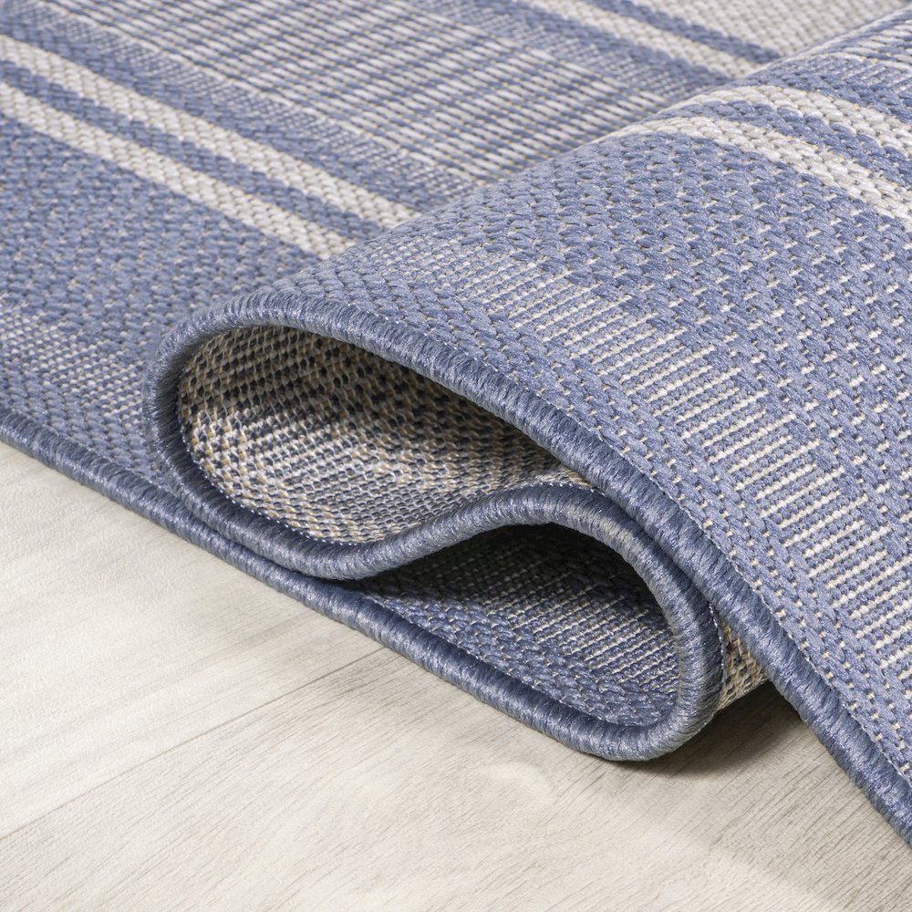 Haynes Modern Double Stripe Indoor/Outdoor Area Rug