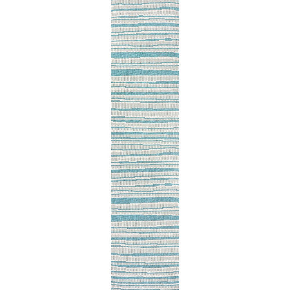 Castara Wavy Stripe Modern Indoor/Outdoor Area Rug