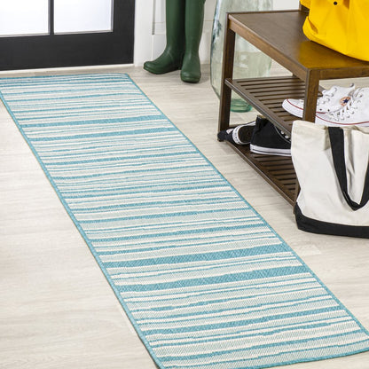 Castara Wavy Stripe Modern Indoor/Outdoor Area Rug