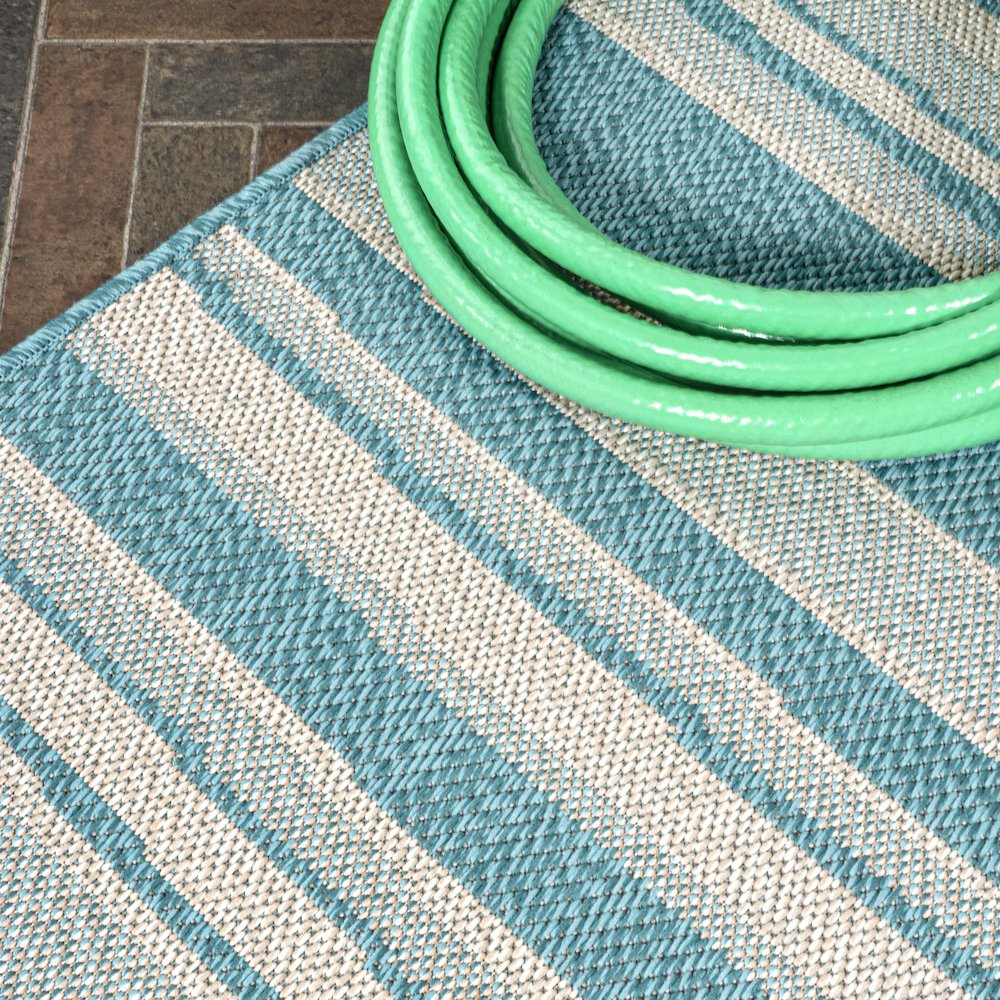 Castara Wavy Stripe Modern Indoor/Outdoor Area Rug
