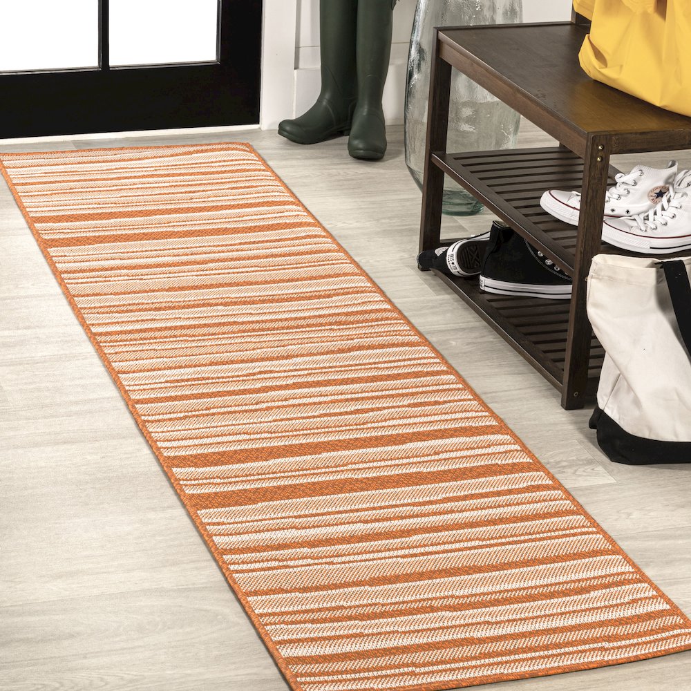 Castara Wavy Stripe Modern Indoor/Outdoor Area Rug